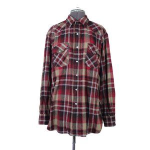 Pendleton‎ vintage High Grade Western pearl snap button front wool shirt shacket
